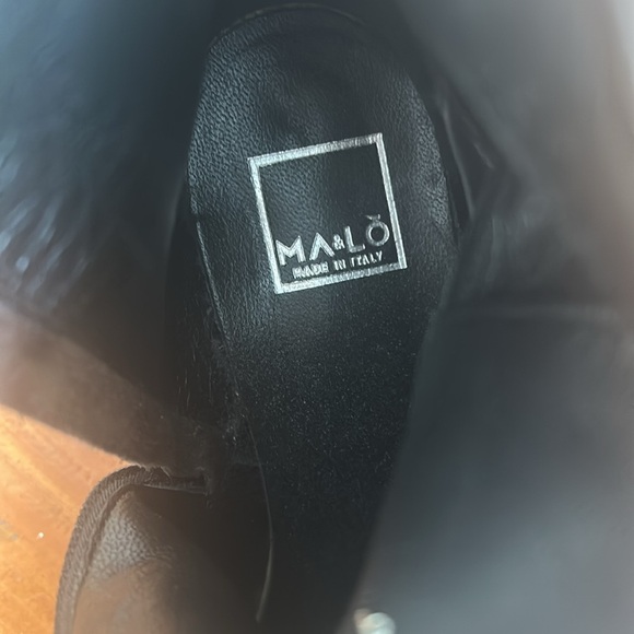 MA&LO-Italy-Laiss-Dark Brown Suede Ankle Boots-Side Zip-buckle-Sz40EU Cowboy - Picture 6 of 12